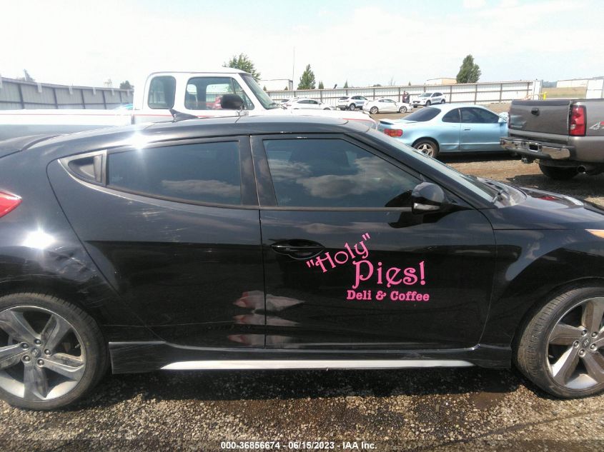 2013 HYUNDAI VELOSTER TURBO W/BLACK INT - KMHTC6AE3DU150244