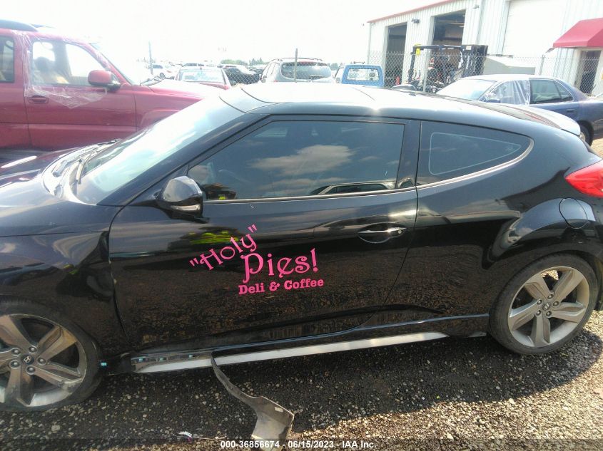2013 HYUNDAI VELOSTER TURBO W/BLACK INT - KMHTC6AE3DU150244