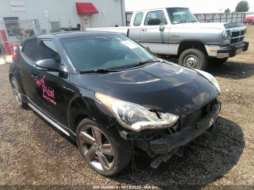 2013 HYUNDAI VELOSTER TURBO W/BLACK INT - KMHTC6AE3DU150244