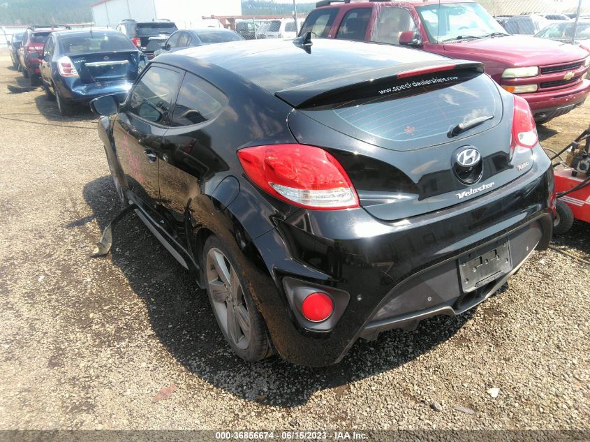 2013 HYUNDAI VELOSTER TURBO W/BLACK INT - KMHTC6AE3DU150244