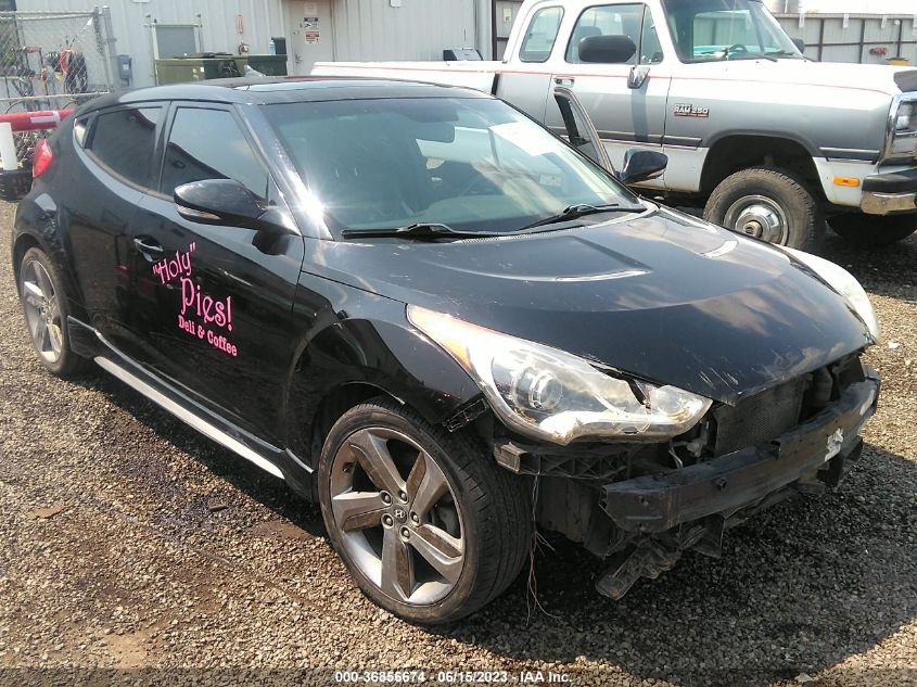 2013 HYUNDAI VELOSTER TURBO W/BLACK INT - KMHTC6AE3DU150244