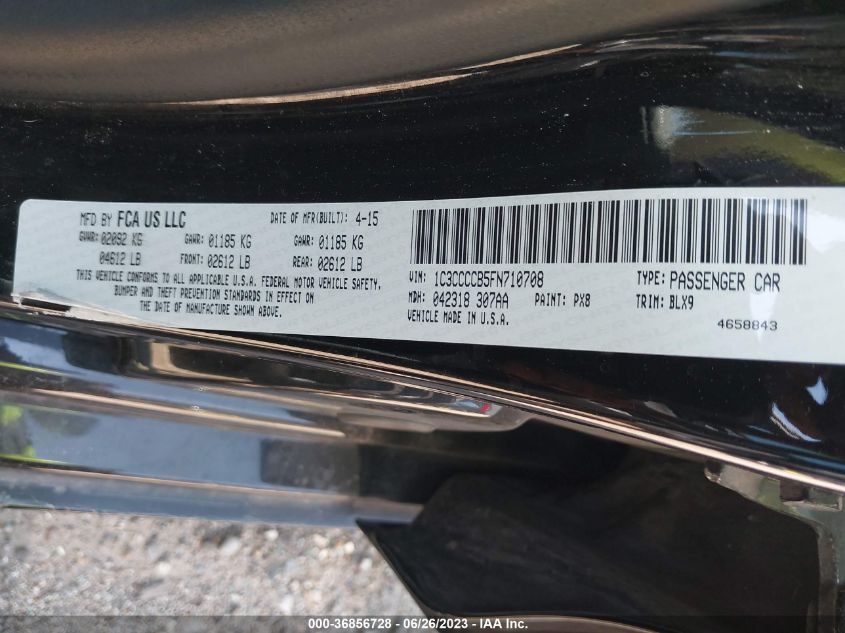 2015 CHRYSLER 200 C - 1C3CCCCB5FN710708