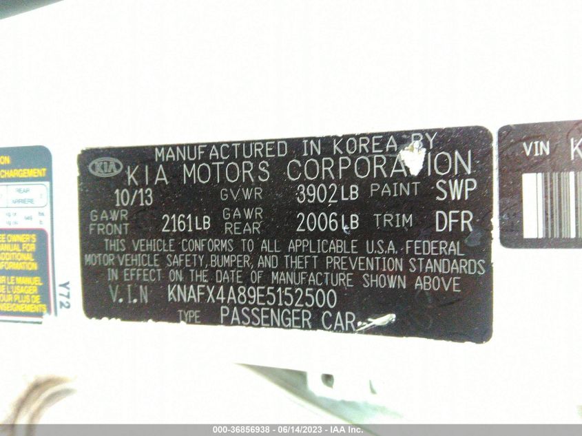 2014 KIA FORTE EX - KNAFX4A89E5152500