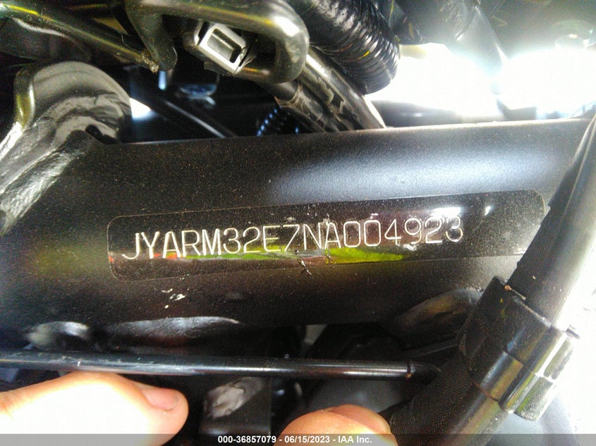 VIN JYARM32E7NA004923 2022 YAMAHA MT07