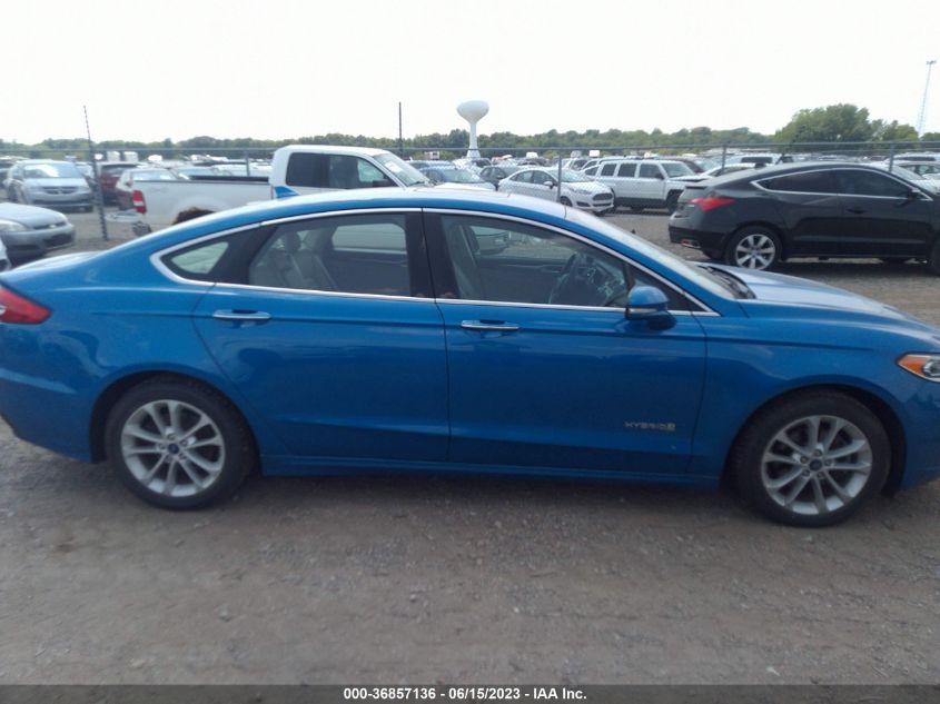 2019 FORD FUSION HYBRID SEL - 3FA6P0MU8KR149624