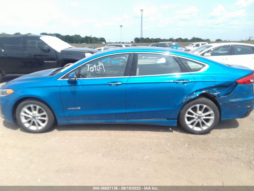 2019 FORD FUSION HYBRID SEL - 3FA6P0MU8KR149624