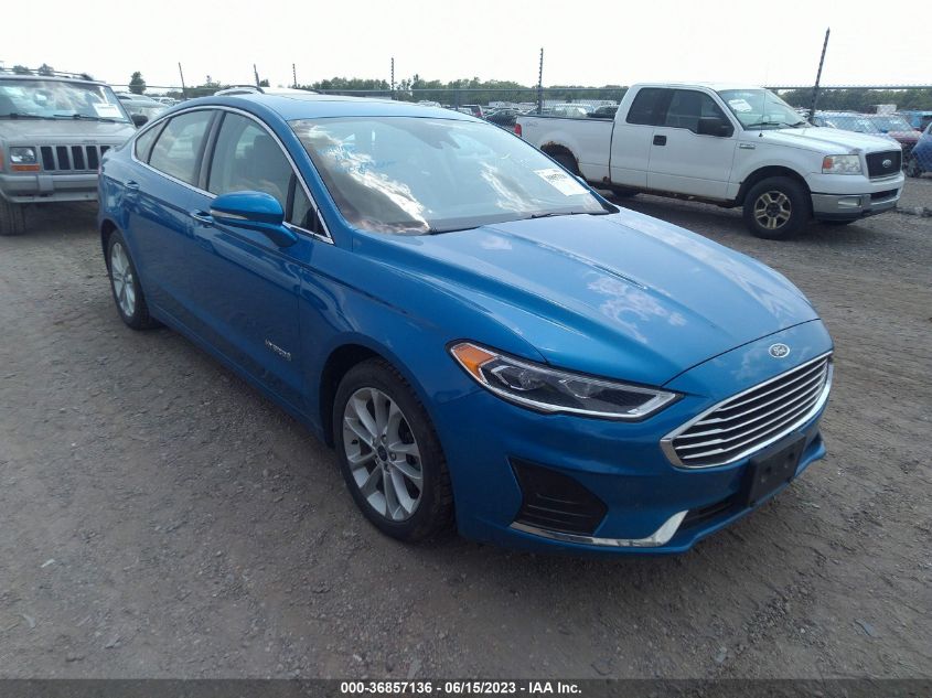 2019 FORD FUSION HYBRID SEL - 3FA6P0MU8KR149624
