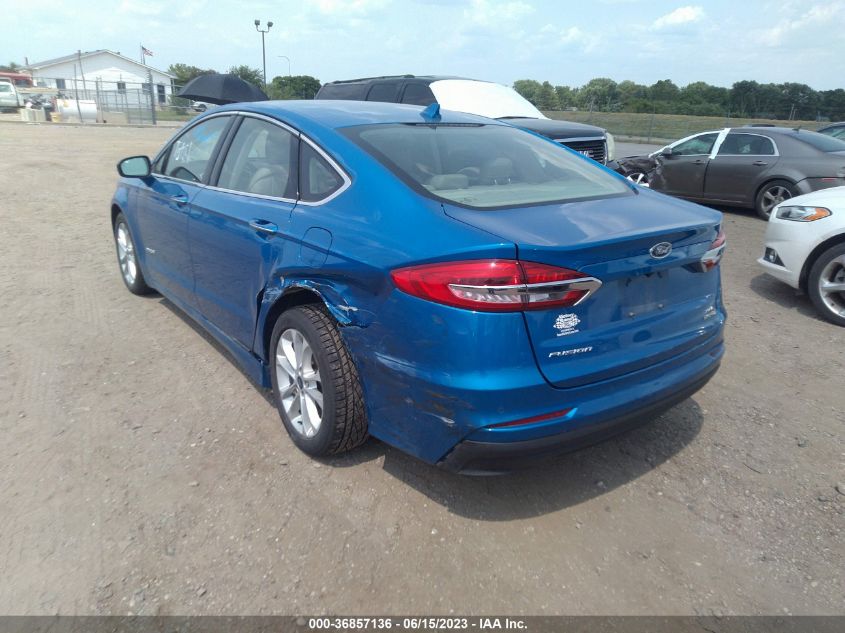 2019 FORD FUSION HYBRID SEL - 3FA6P0MU8KR149624