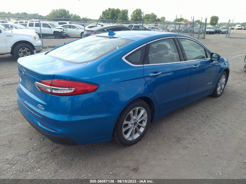 2019 FORD FUSION HYBRID SEL - 3FA6P0MU8KR149624