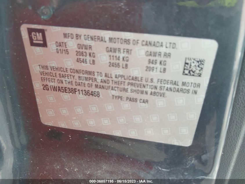 2015 CHEVROLET IMPALA LIMITED LS - 2G1WA5E38F1136468
