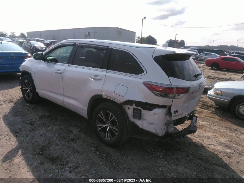 2016 TOYOTA HIGHLANDER XLE - 5TDKKRFH0GS154977