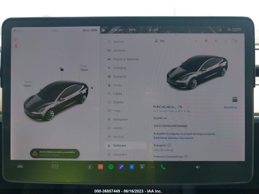 2021 TESLA MODEL 3 STANDARD RANGE PLUS - 5YJ3E1EA1MF088585