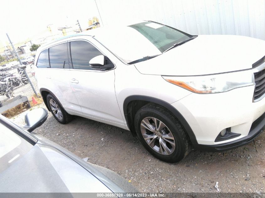 2015 TOYOTA HIGHLANDER XLE - 5TDJKRFHXFS188497