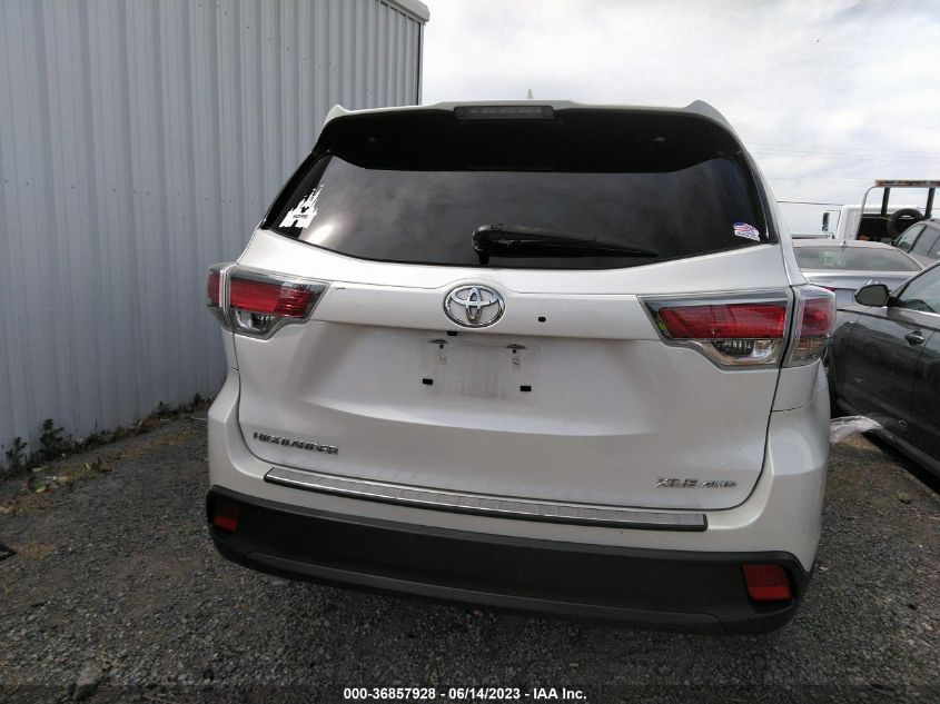 2015 TOYOTA HIGHLANDER XLE - 5TDJKRFHXFS188497