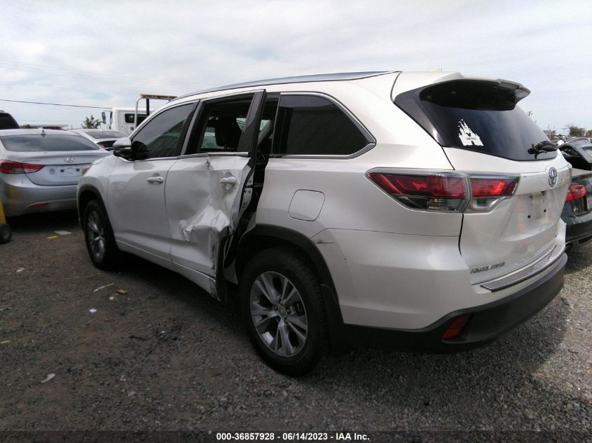 2015 TOYOTA HIGHLANDER XLE - 5TDJKRFHXFS188497