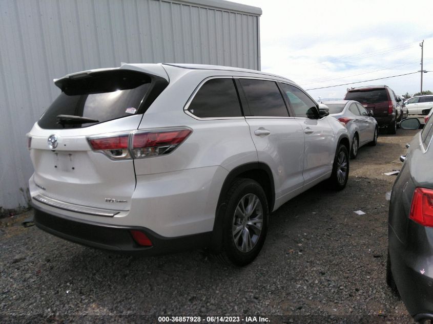 2015 TOYOTA HIGHLANDER XLE - 5TDJKRFHXFS188497