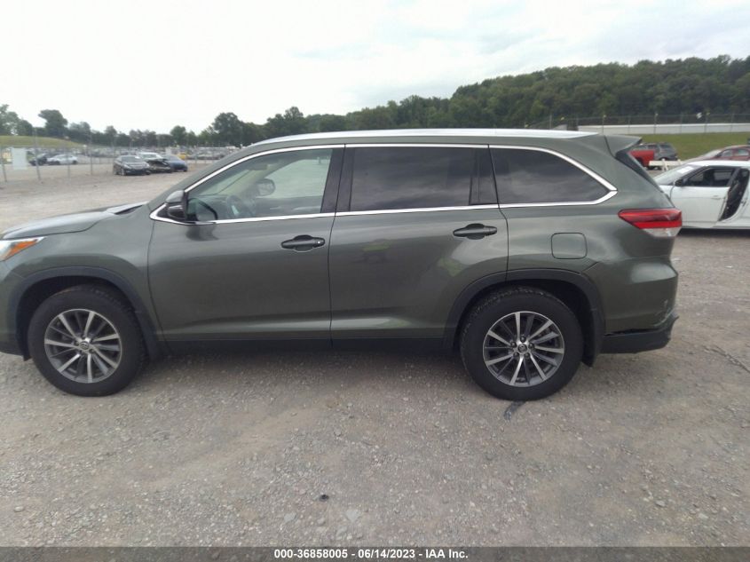2019 TOYOTA HIGHLANDER SE/XLE - 5TDJZRFHXKS723298