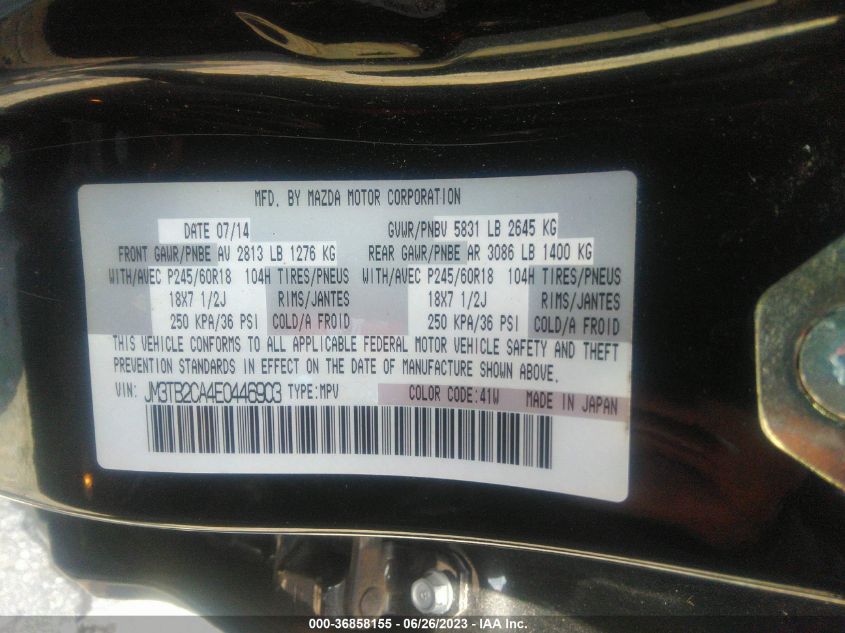 2014 MAZDA CX-9 TOURING - JM3TB2CA4E0446903