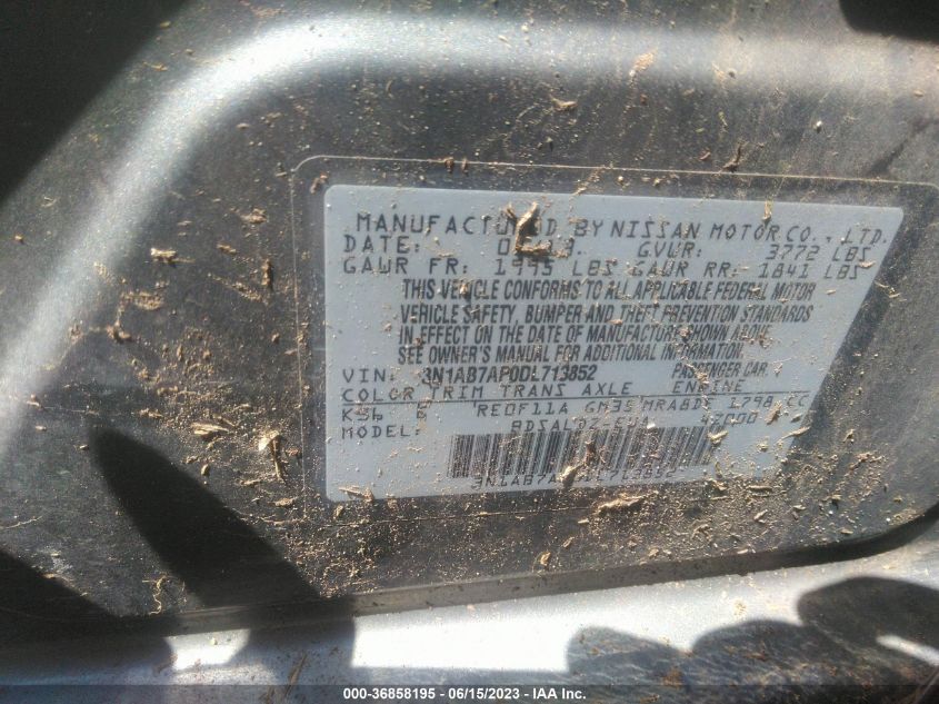 2013 NISSAN SENTRA SV - 3N1AB7AP0DL713852
