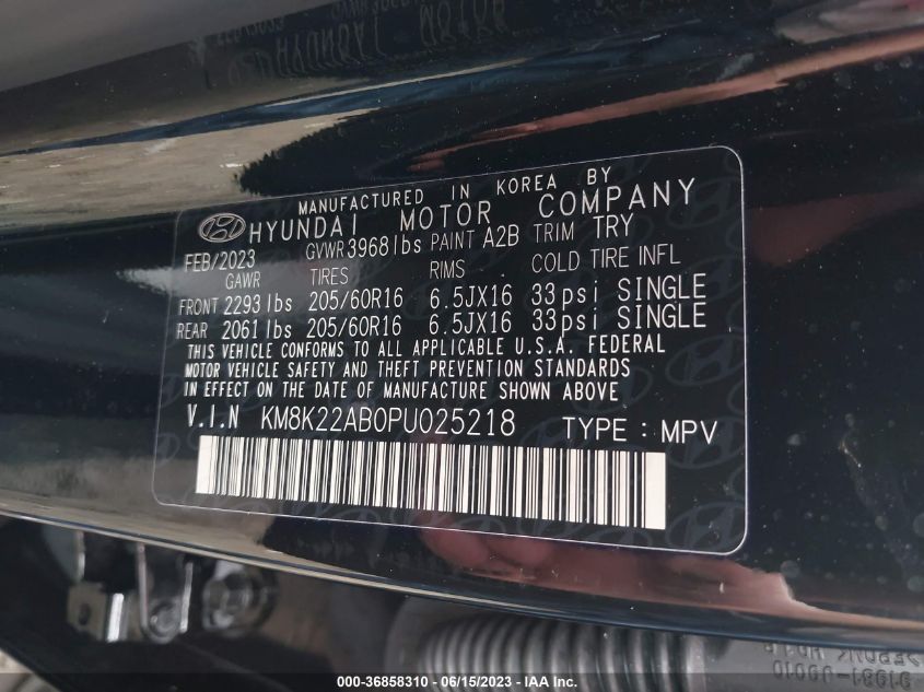 2023 HYUNDAI KONA SE - KM8K22AB0PU025218