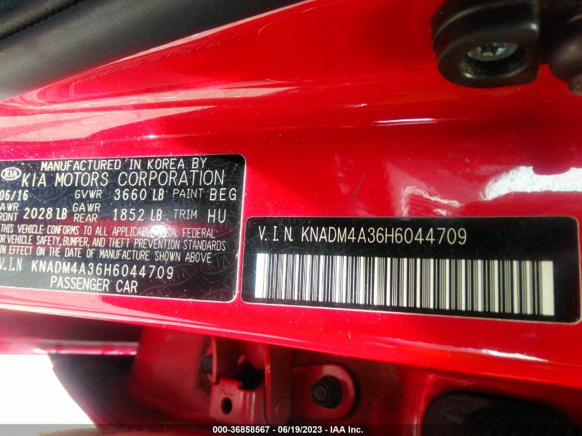 2017 KIA RIO LX - KNADM4A36H6044709