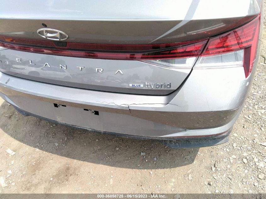 2021 HYUNDAI ELANTRA HYBRID BLUE KMHLM4AJ7MU008266