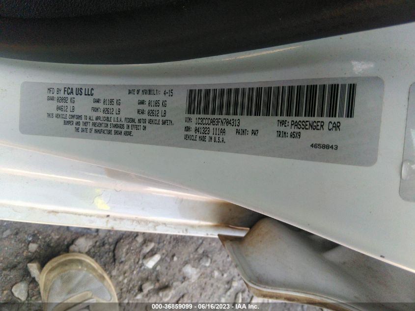 2015 CHRYSLER 200 LIMITED - 1C3CCCAB3FN704313