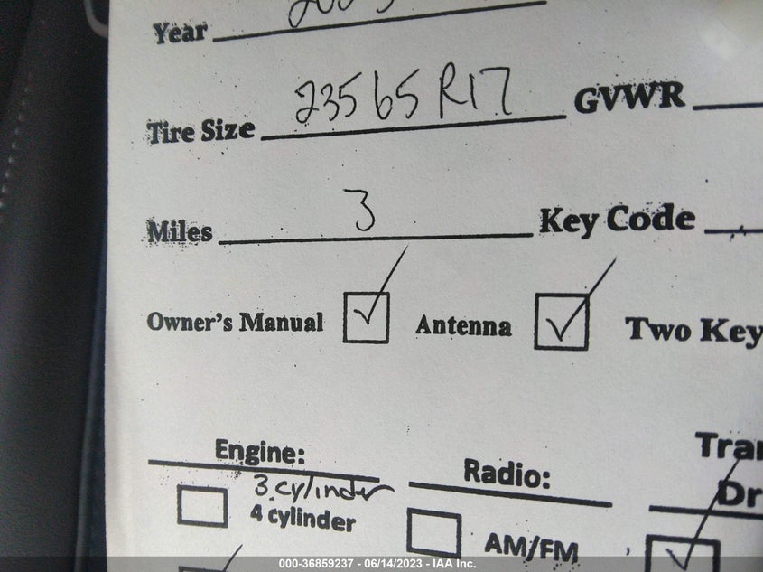2023 CHRYSLER PACIFICA 3.6L V6 HYBRID(VIN: 2C4RC1L75PR569472