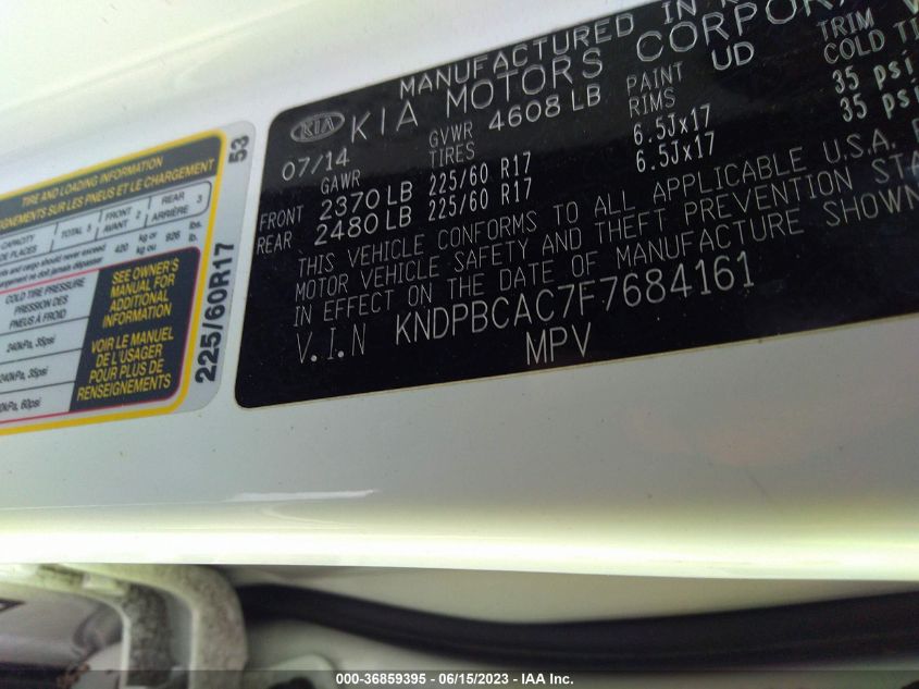 2015 KIA SPORTAGE LX - KNDPBCAC7F7684161