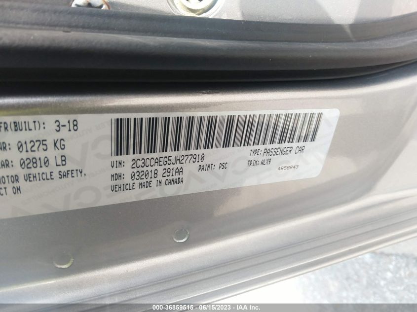 2018 CHRYSLER 300 LIMITED - 2C3CCAEG5JH277910