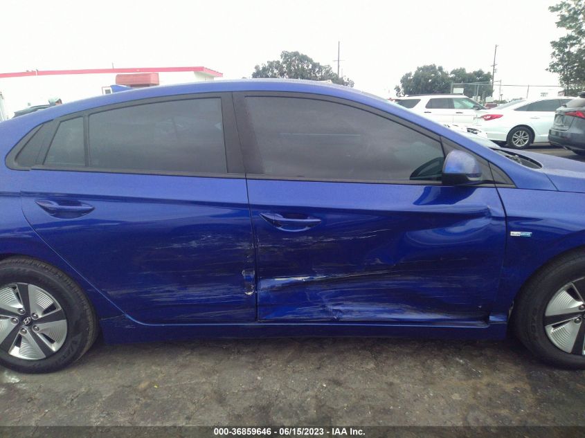 2019 HYUNDAI IONIQ HYBRID BLUE - KMHC65LC9KU124970