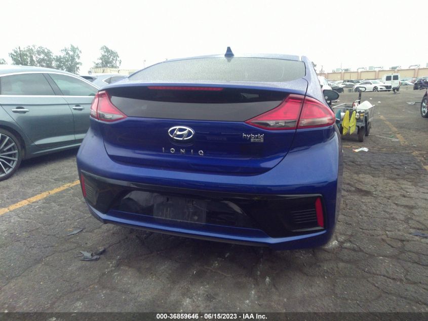 2019 HYUNDAI IONIQ HYBRID BLUE - KMHC65LC9KU124970