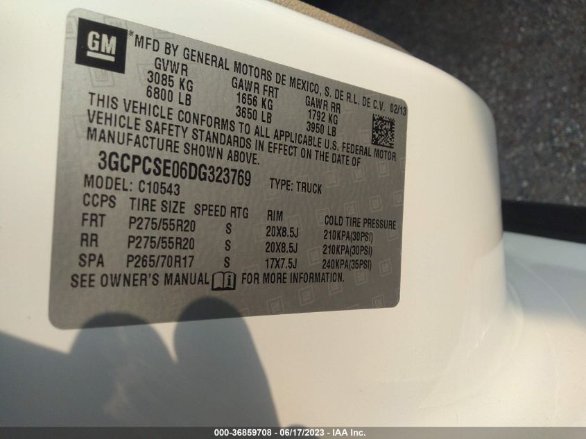 2013 CHEVROLET SILVERADO 1500 LT - 3GCPCSE06DG323769