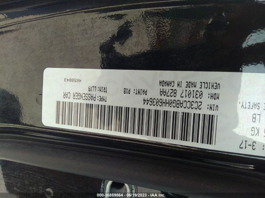 2017 CHRYSLER 300 S - 2C3CCABG0HH603644