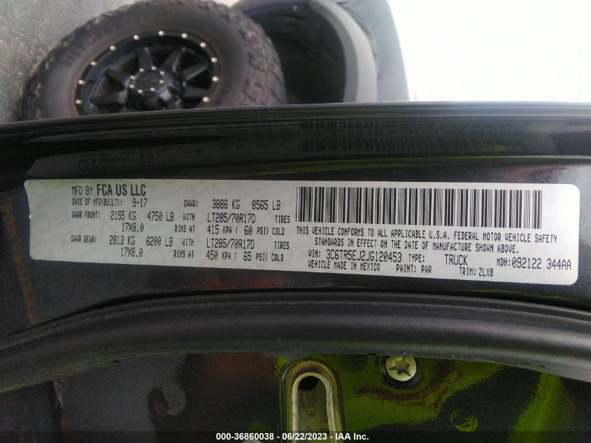 2018 RAM 2500 POWER WAGON - 3C6TR5EJ2JG120453
