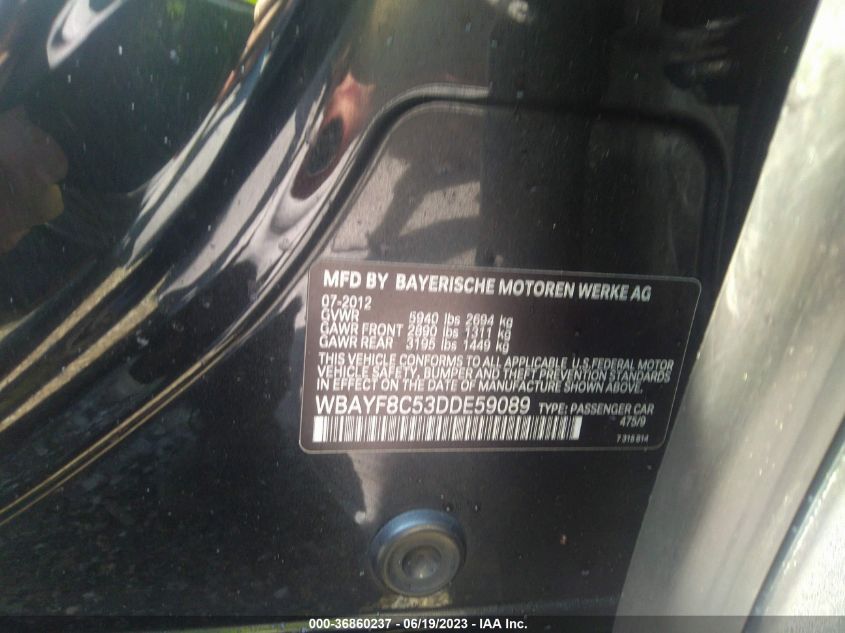 2013 BMW 7 SERIES 750LI XDRIVE - WBAYF8C53DDE59089