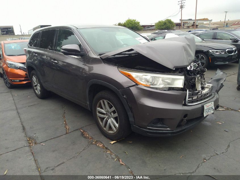 2014 TOYOTA HIGHLANDER LE - 5TDZKRFHXES018318