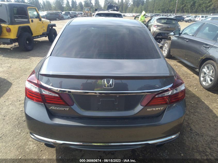 2016 HONDA ACCORD SEDAN SPORT - 1HGCR2F5XGA141309