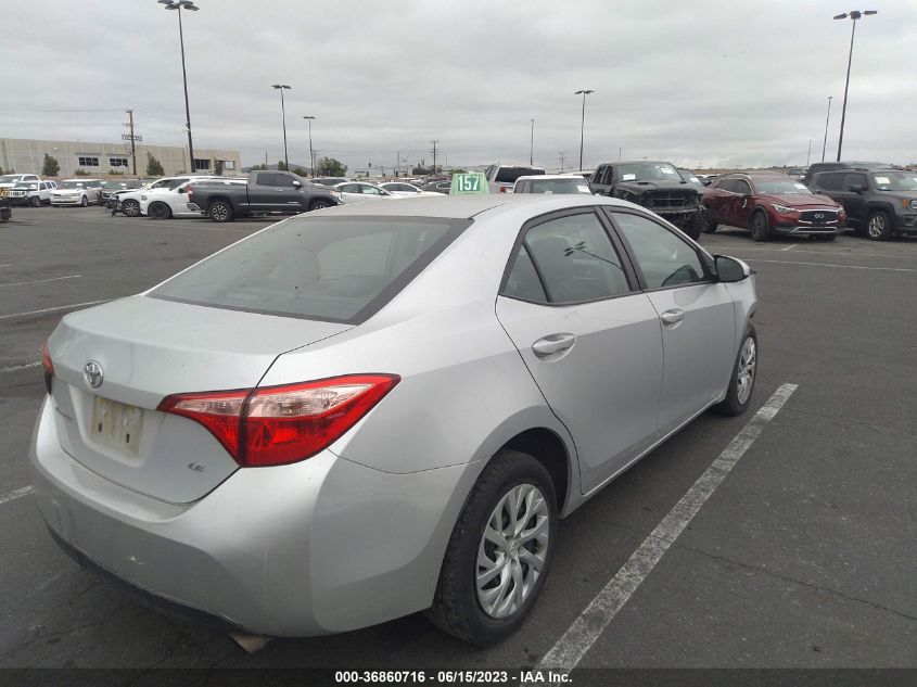 2018 TOYOTA COROLLA LE - 2T1BURHE8JC072590