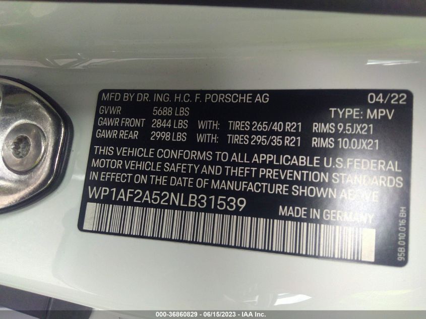 2022 PORSCHE MACAN GTS - WP1AF2A52NLB31539