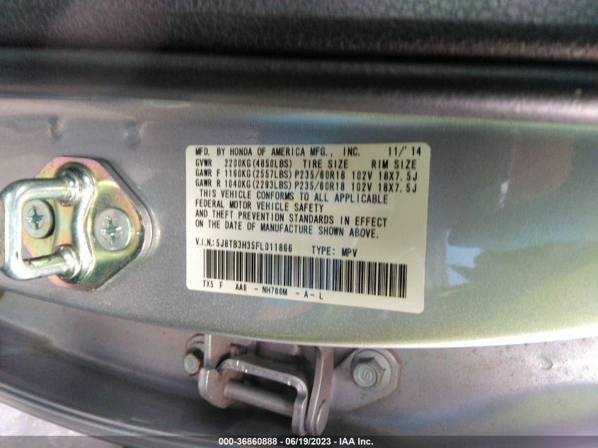 2015 ACURA RDX - 5J8TB3H35FL011866
