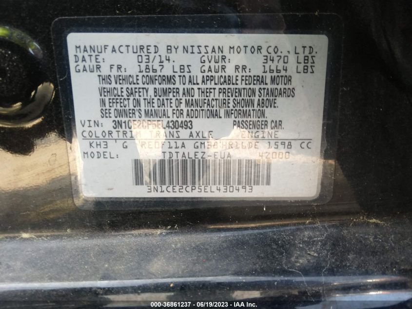 2014 NISSAN VERSA NOTE SV - 3N1CE2CP5EL430493
