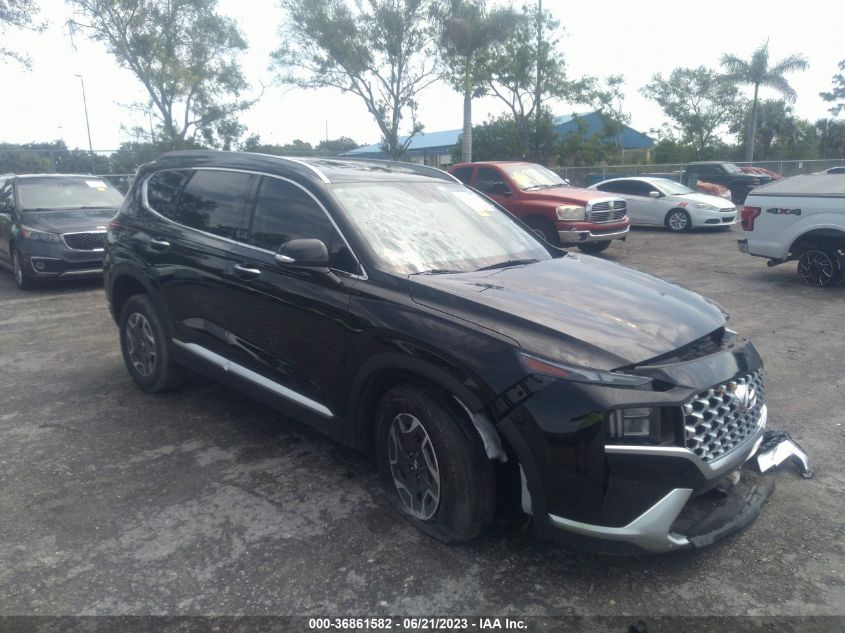 2022 HYUNDAI SANTA FE HYBRID BLUE - KM8S2DA11NU047230