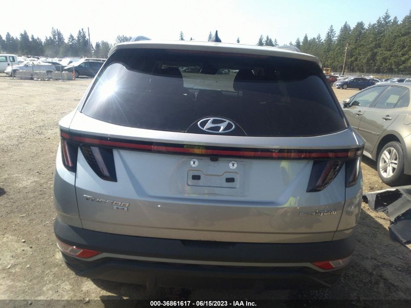 2022 HYUNDAI TUCSON HYBRID BLUE - KM8JBCA17NU071439