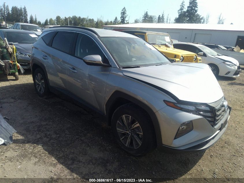 2022 HYUNDAI TUCSON HYBRID BLUE - KM8JBCA17NU071439