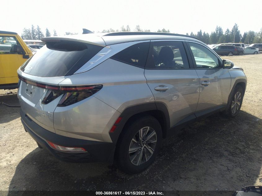 2022 HYUNDAI TUCSON HYBRID BLUE - KM8JBCA17NU071439