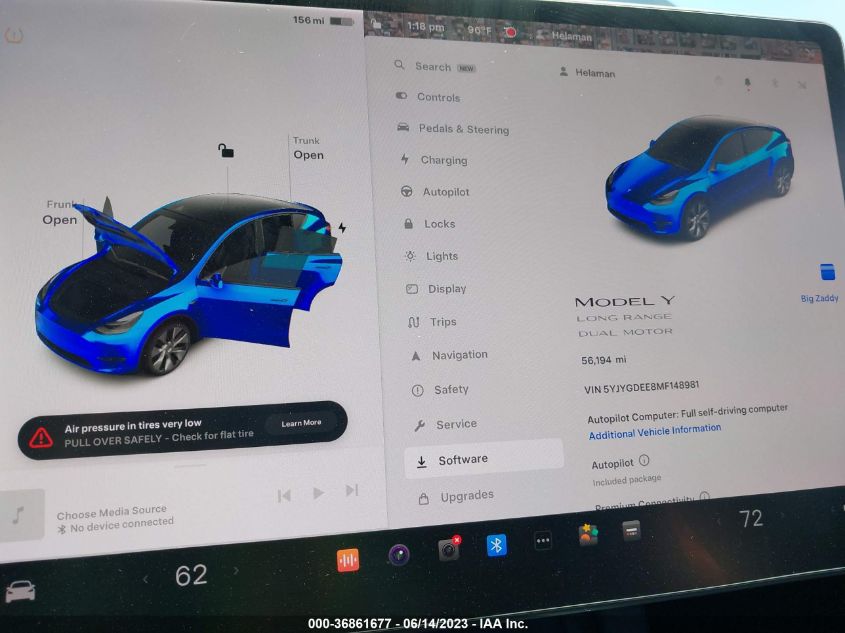 2021 TESLA MODEL Y LONG RANGE - 5YJYGDEE8MF148981