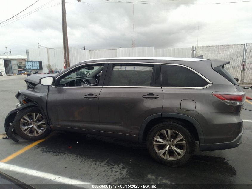 2015 TOYOTA HIGHLANDER XLE - 5TDKKRFH2FS070576