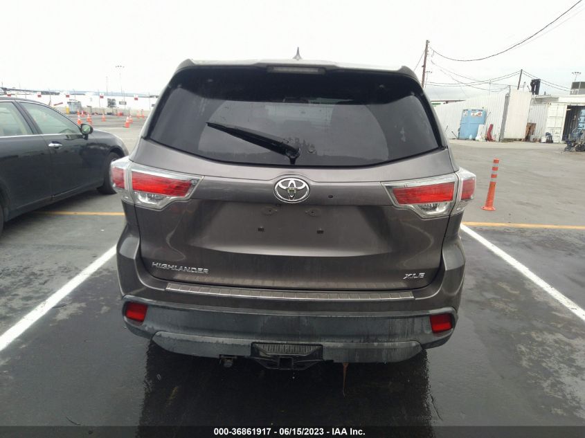 2015 TOYOTA HIGHLANDER XLE - 5TDKKRFH2FS070576