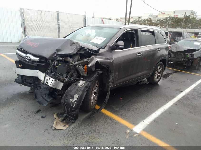 2015 TOYOTA HIGHLANDER XLE - 5TDKKRFH2FS070576